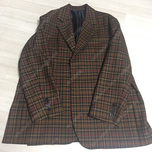 SOLID HOMME 솔리드옴므 클래식 체크 오버핏 자켓 46(~105)