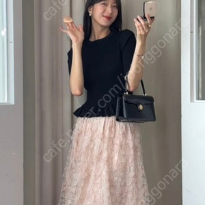 오브제 플로럴 레이스 스커트 새상품 대폭 에눌