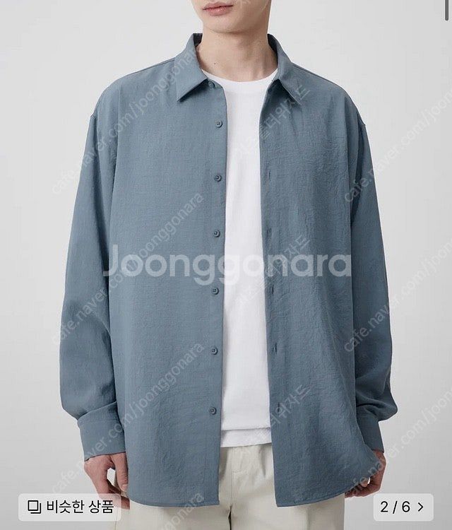 무탠다드 릴렉스드 린넨 라이크 셔츠 M--0