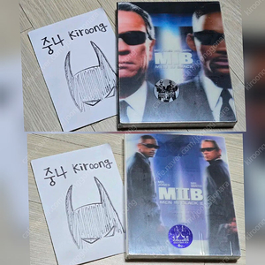 맨인블랙 1,2 스틸북 렌티큘러 한정판 블루레이 김치DVD (미개봉)