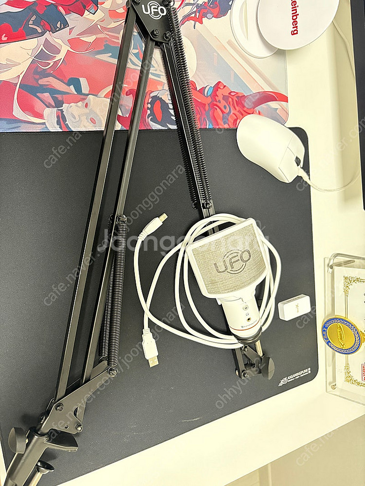 ufo mini 화이트 usb 컨덴서 마이크+ufo 암...--1