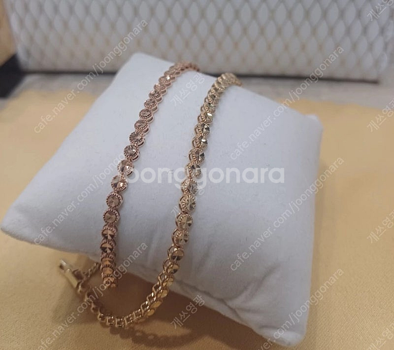 14k 원컷팅 테니스 팔찌--0