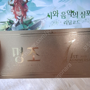 명조 띵조 페스티벌 골든티켓+리딤쿠폰