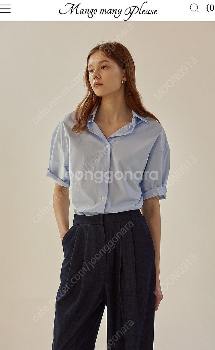 망고매니플리즈 PICO 셔츠 (블루)--0