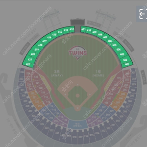 6/1일 LG트윈스 vs 삼성라이온즈 3루 외야그린석 2매