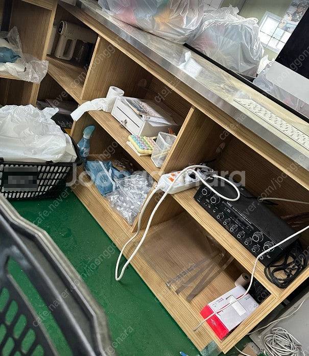 계산대 카운터 우드 스테인리스 스틸 판매 합니다.--2
