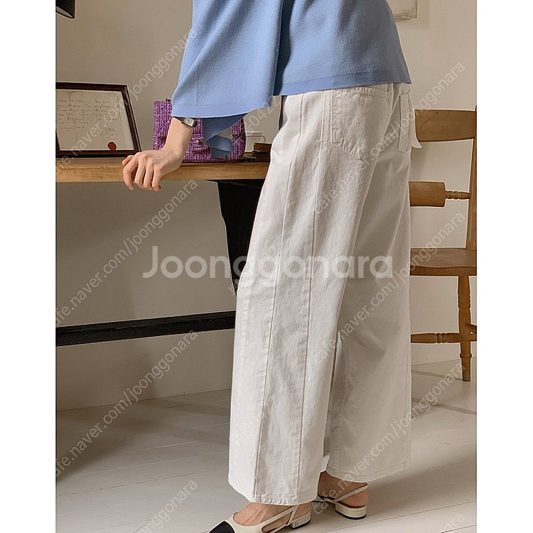 애프터글로우 사이드슬릿 와이드 아이보리데님 / 새상품 ...--4