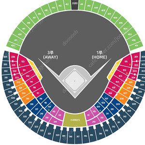 6월4일 6월5일 두산 vs 기아 1루 블루 4연석 3루 블루 중앙 네이비 4연석