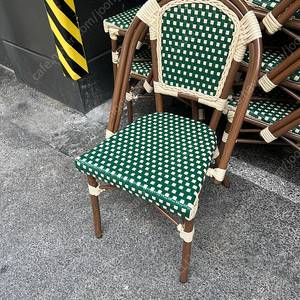 야외 테라스용 고급 프렌치 감성 라탄의자