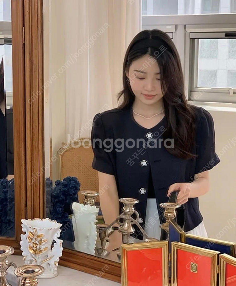 쇼퍼랜드 썸머 퍼프 자켓 블랙--6