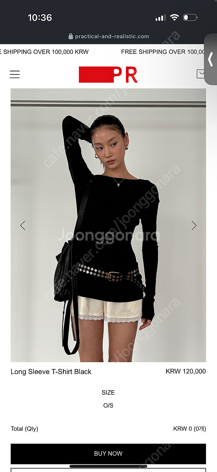피알룸 Long Sleeve T-Shirt Black--0