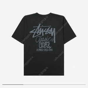 [L, XL] 25SS 스투시 피그먼트 다이드 클래식 기어 티셔츠 블랙