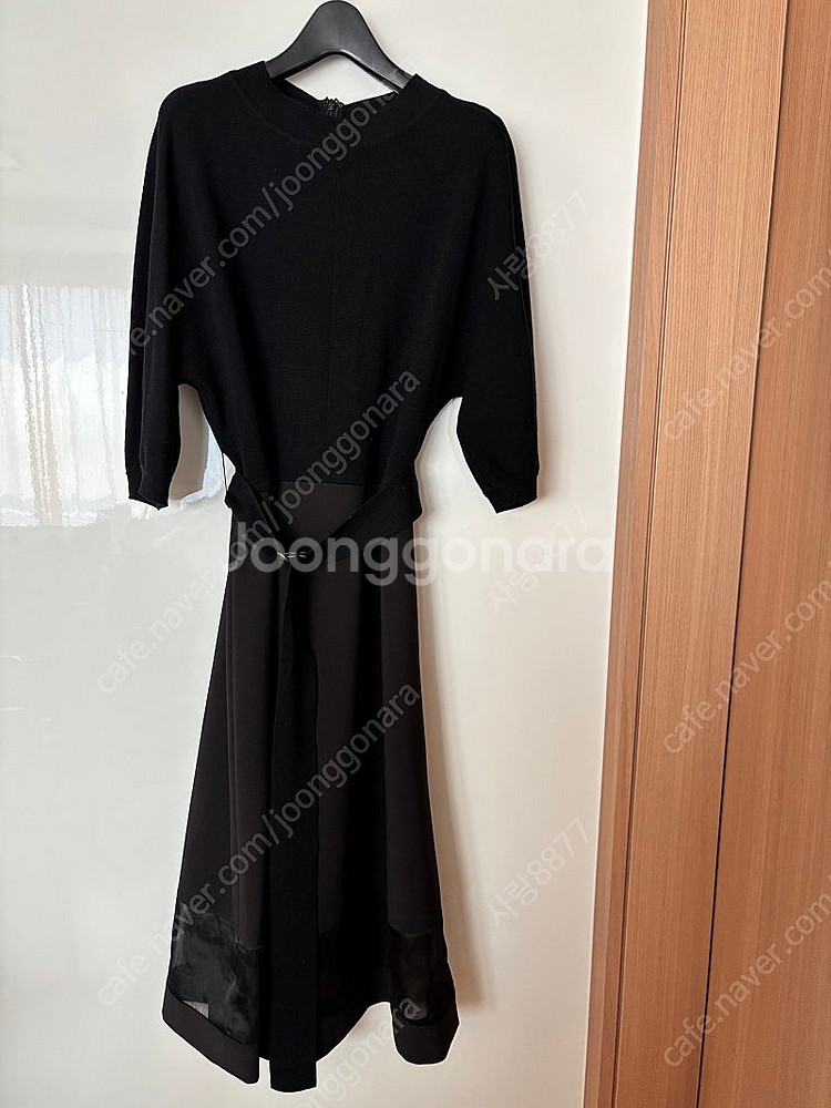 시스템 제로라인 오간자 튤 실크 원피스 햅번 결혼식 하객룩 올드머니룩--6