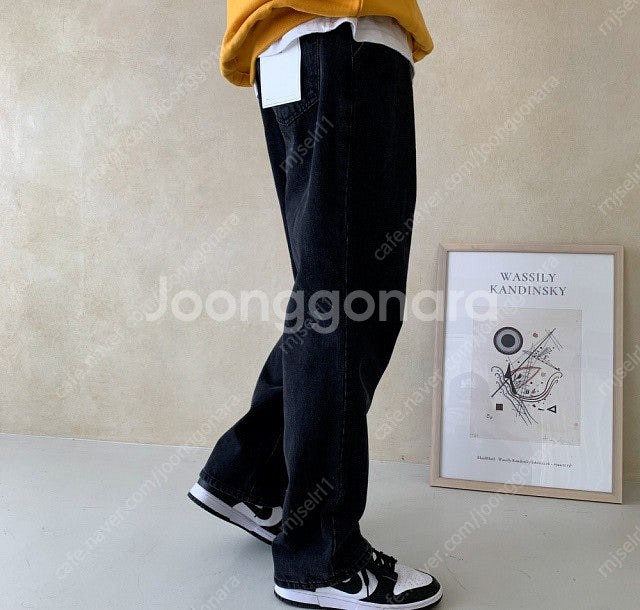 데님 와이드 팬츠 팝니다--1