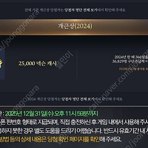 넥슨 캐시 25,000원 (이벤트 쿠폰 총4장 / 100,000원)
