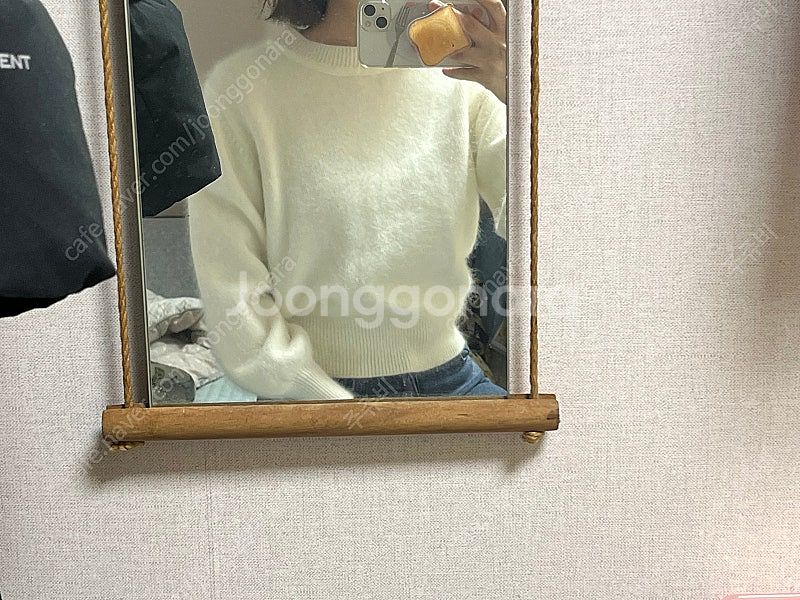 난닝구(naning9) 앙고라 어깨 퍼프 니트--5