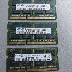 노트북 램 메모리 DDR3 4gx3장 일괄판매
