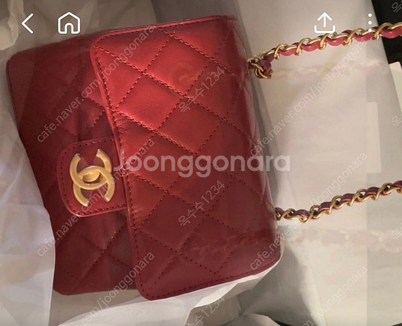 샤넬 뉴쁘띠삭 버건디--0