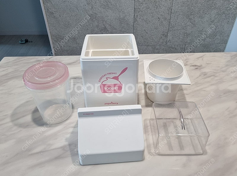요거트메이커 화이트 요거베리 + 유리병 3개 잼병--0