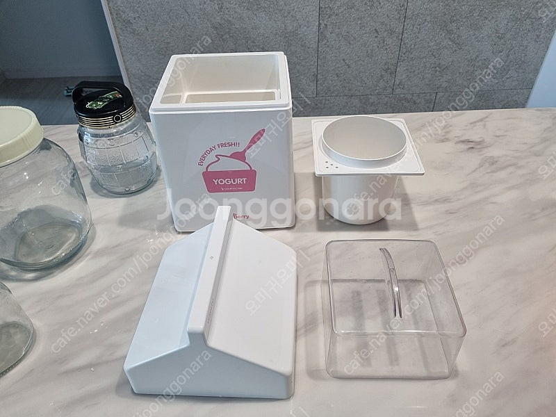 요거트메이커 화이트 요거베리 + 유리병 3개 잼병--1