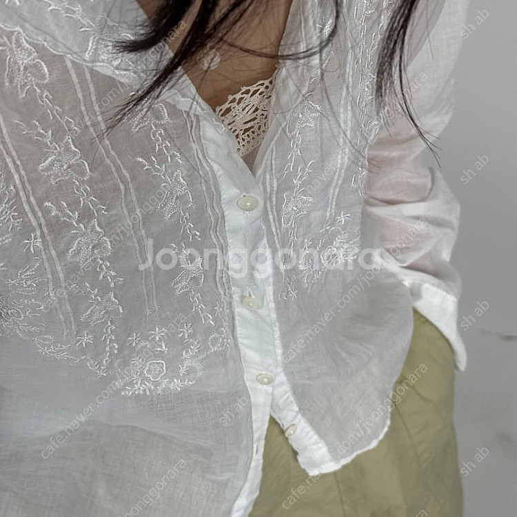 넬 샤인 자수 블라 화이트--5