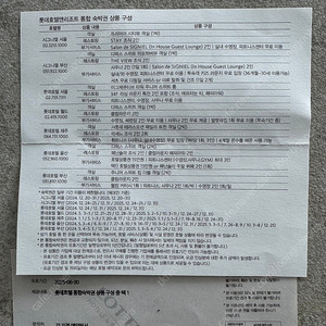 롯데호텔 통합숙박권 일부 2박