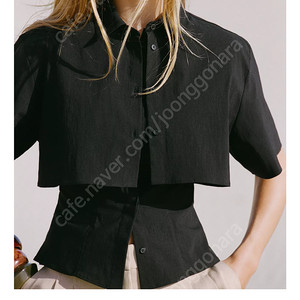 자라 여성 롤업 반소매 셔츠