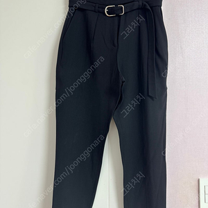 IRO 이로 블랙 벨트 팬츠