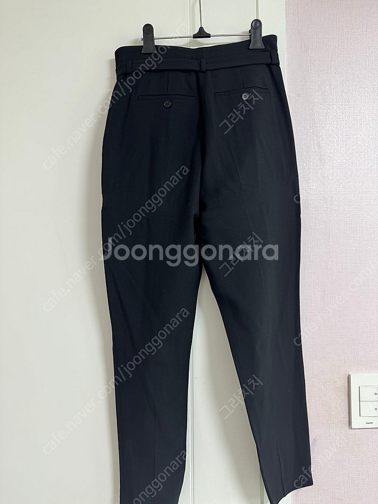 IRO 이로 블랙 벨트 팬츠--2