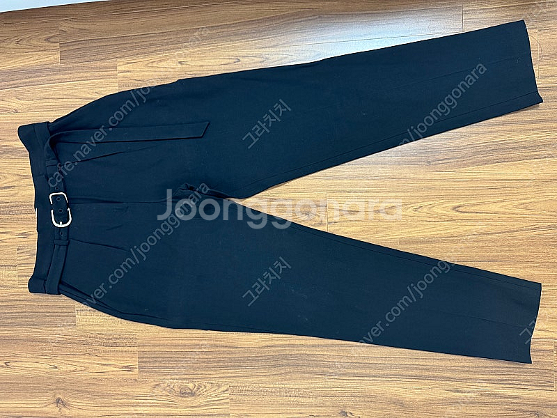 IRO 이로 블랙 벨트 팬츠--3