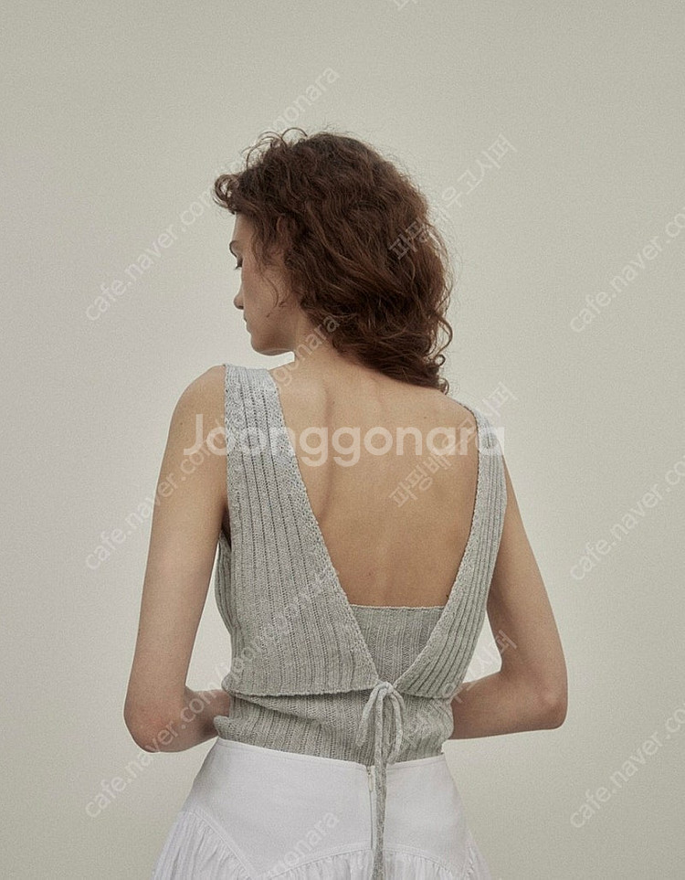 [새상품] 게드 back ribbon sleeveles...--0