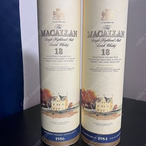 공병 맥캘란 18년 쉐리오크 1984, 1986원형케이스 상태 A+급 일본판 공병+케이스 팝니다.