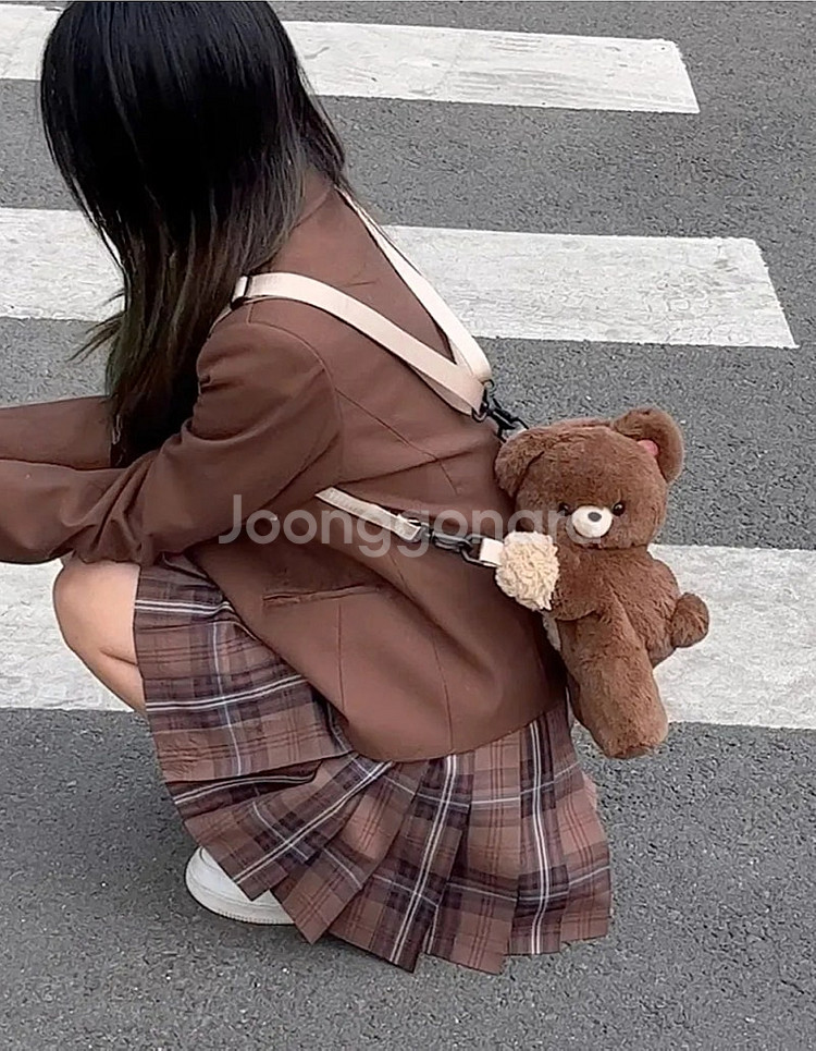 어부바 곰돌이 인형 가방--0