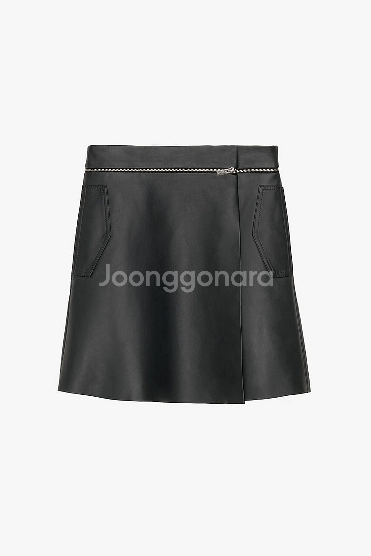 양가죽 치마 자라 srpls 리얼 레더 스커트 리미티드...--4