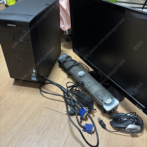 삼성 데스크탑 컴퓨터+모니터+스피커+마우스