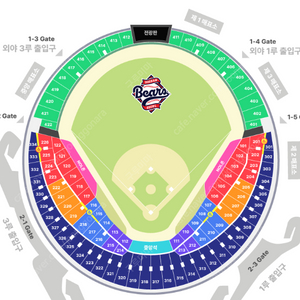 6월 7일,8일 두산 vs 롯데 3루 레드석, 외야지정석 2,4연석