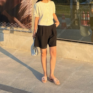 끌레르블랑 썸머핀턱반팬츠 s사이즈