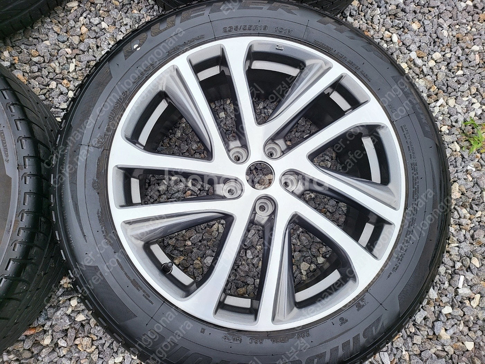 19인치 닛산 QX50 건메탈폴리쉬 순정휠타이어 1대분--3