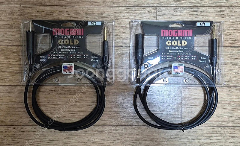 모가미 골드 XLR to TRS 1.8m 2개--0