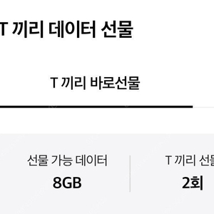 SKT 데이터 2기가