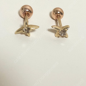 14k 디디에두보 몽파리 다이아몬드 피어싱 한쌍