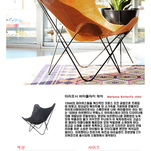 Cuero mariposa chair 쿠에로 마리포사체어 나비의자 정품