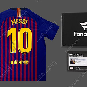 [ICONS / FANATICS 인증] 리오넬 메시 친필 싸인 사인 2018-19 나이키 바르셀로나 유니폼
