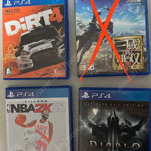 플스4 PS4 게임 타이틀 (디아블로3, 더트4, NBA2K21)