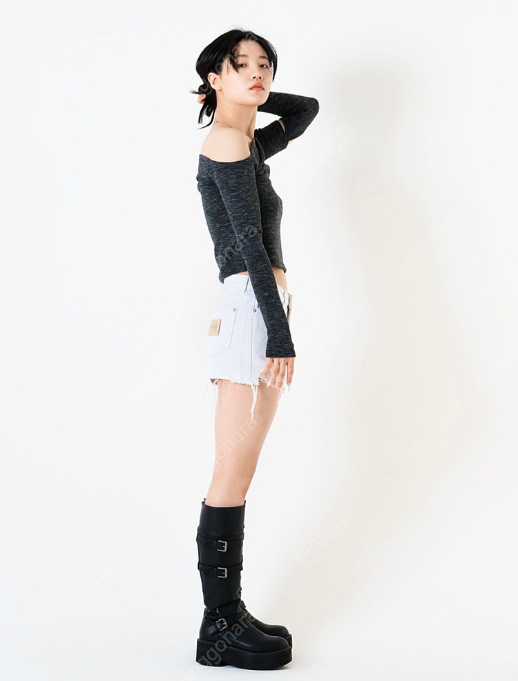 (새상품) 애즈온 밀키 쇼츠 팬츠 반바지 화이트 S 이미지