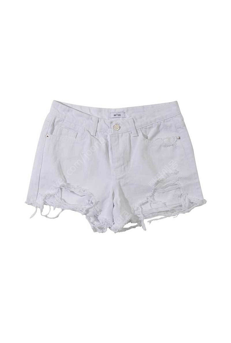 (새상품) 애즈온 밀키 쇼츠 팬츠 반바지 화이트 S 이미지