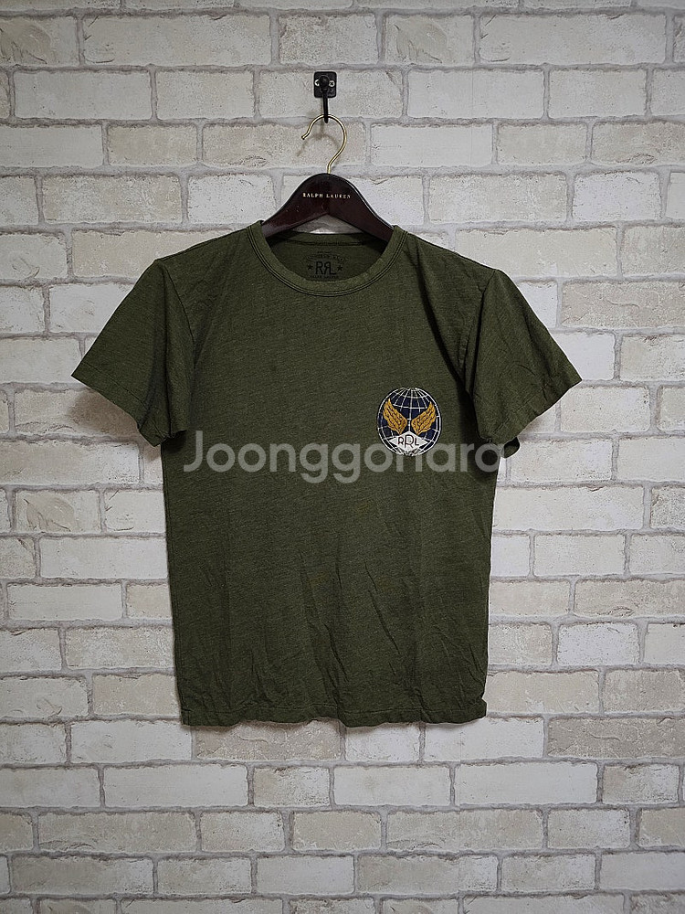 RRL 더블알엘 윙로고 반팔 티셔츠 자카드 패치워크 워...--0
