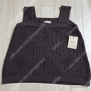 새상품) sjsj 슬리브리스 니트 - 브라운 프리 사이즈 (가격텍, 쇼핑백 o) 정가 295,000원 메인 품번