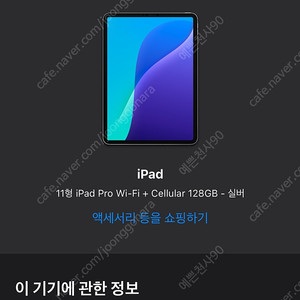 아이패드 프로 11 4세대 (M2) 와이파이 + 셀룰러 128GB 실버 + 케이스 판매 합니다.