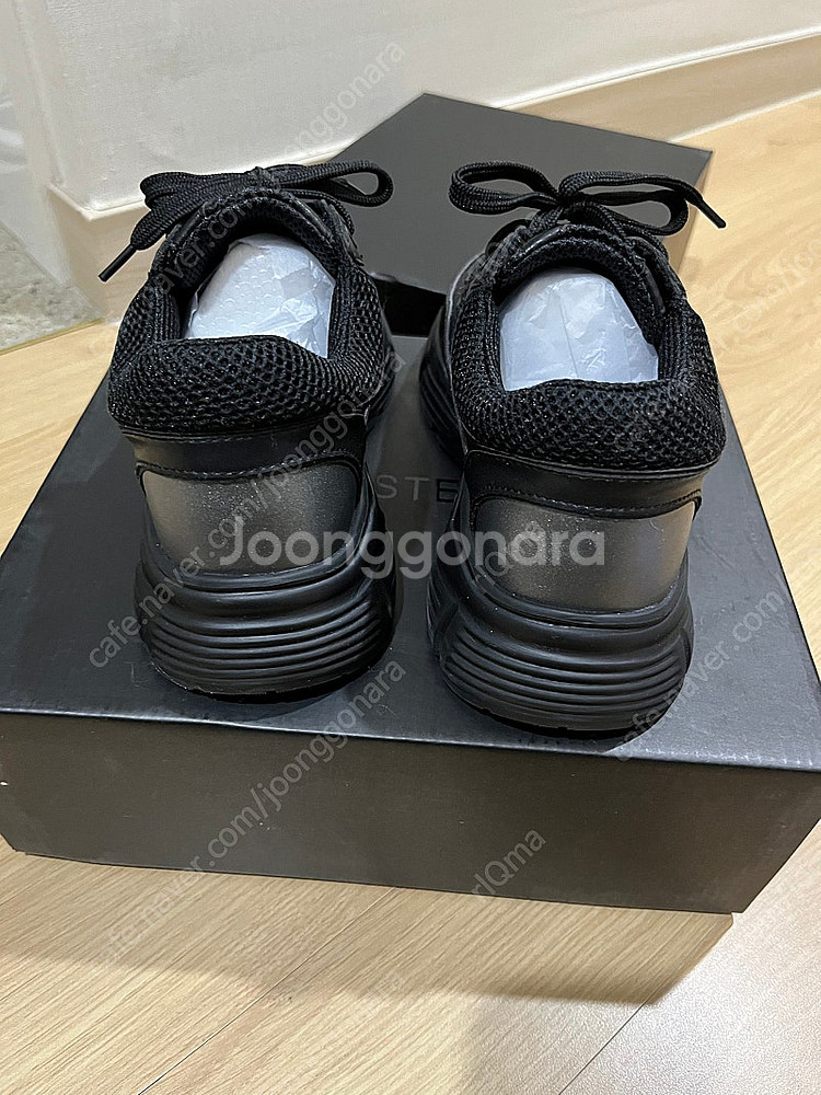 시스템 텍스처 블록 엠블럼 스니커즈 운동화 블랙 240...--4